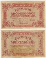 1946. 100.000AP "5600" rendszám (4x), 100.000AP "5970" rendszám (4x), 5000.000AP...