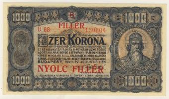 1923. 1000K "8 fillér" fny-sal T:I