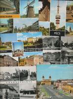 56 db MODERN magyar városképes lap, vegyes minőség / 56 modern Hungarian town-view postcards, mixed quality