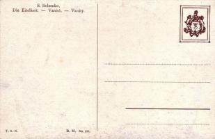 Vanity / Die Eitelkeit; Russian art postcard, T.S.N.  Russische Meister No. 228. s: S. Solomko