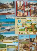 50 db MODERN külföldi városképes lap, vegyes minőség; Csehszlovák, Lengyel, Román, Bolgár / 50 modern European town-view postcards, mixed quality; Czechoslovakian, Polish, Romanian, Bulgarian