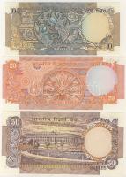 India/Reserve Bank sorból 1975-78. 2R 3klf variáns,5R,10R,20R,50R,100R,500R összesen 9db bankjegy T:...