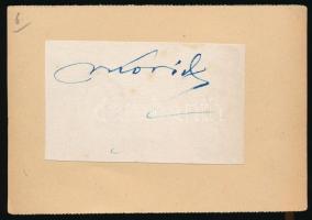 Móricz Zsigmond saját kezű aláírása autogram kártyán