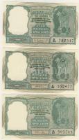 India/Reserve Bank 1962-67. sorból 2R-10R, 11klf bankjegy T:I