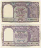 India/Reserve Bank 1962-67. sorból 2R-10R, 11klf bankjegy T:I