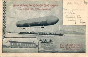 Erster Aufstieg des Luftschiffes Graf Zeppelin am 2. Juli 1900 / the first take-off of airship Graf Zeppelin (EK)