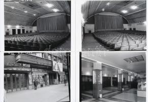 1973 Budapest, KOSSUTH mozi kívül-belül, 5 db korabeli negatívról készült modern nagyítás 10x15 cm-es fotópapírra