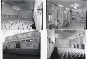 1973 Budapest, CSILLAG mozi kívül-belül, 4 db korabeli negatívról készült modern nagyítás 10x15 cm-es fotópapírra