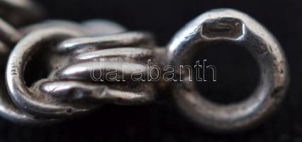 Ezüst rózsa nyaklánc, Ag., nettó:19,1gr., jelzett, 42cm/ Silver rose necklace, Ag, net:.19,1 g, mark...