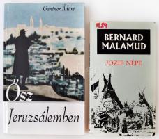 2 db könyv-Gantner Ádám: Ősz Jeruzsálemben. Bp., 2007, I-A-T. Kiadói papírkötés, jó állapotban; Malamud, Bernard: Jozip népe. Bp., 1997, Ciceró Könyvkiadó. Kiadói papírkötés, jó állapotban.