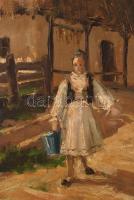 Barabás Márton, Márkusfalvi  (1893-1974) : Csiki utca részlet. Olaj, vászon, jelzett, keretben,  50×...