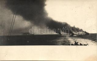 7 db Osztrák-magyar haditengerészeti fotó képeslap / 7 photo postcards of K.u.K Kriegsmarine battles...