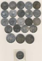 Ausztria 1893-1916. 1K Ag 19db + 1906. 1K Ag "Jubileum" + 1912-13. 2K Ag (3x) T:2 (többség...