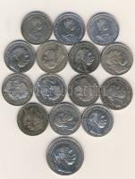 1893-1915. 1K Ag 11db + 1896. 1K Ag "Millenium" (3x) + 1913. 2K Ag T:2 (többségében),3