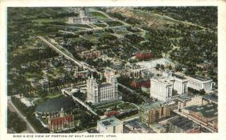 Salt Lake City, Utah; birds-eye view of portion of the city