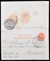 1900 Görgei Artúr (1818-1916) honvédtábornok saját kézzel írt levele egy boltosnak VÉDETT!