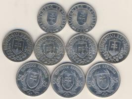 Szlovákia 1944. 10K Ag "kereszttel" + 10K variáns "kereszt nélkül" + 1941. Ag 20...
