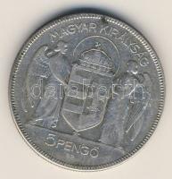 1930. 5P Ag "Horthy jobbra" T:3