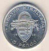 1938. 5P Ag "Szt.István" T:2+