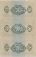 1944. 50P (7x) "A Vörös Hadsereg Parancsnoksága" közte 5db sorszámkövető és 2db közeli sor...