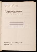 Miles, L. D.: Értékelemzés. Bp., 1973, Közgazdasági és Jogi Könyvkiadó. Vászonkötésben, jó állapotba...
