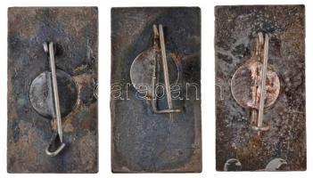 ~1970-1980. "DV (Diósgyőri Vasgyár)" 25 és 35 év (2x) után (31x12mm) T:2-