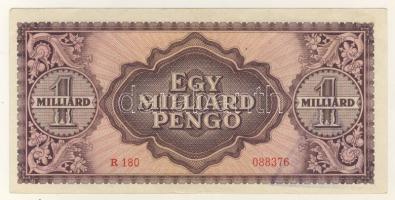 1946. 1000.000.000P "M.N.B. REVIZIÓNÁL IGAZOLÁSUL FELHASZNÁLVA" háromszögletű lila bélyegz...