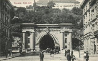 Budapest I. Budai alagút, csendőr, lovaskocsi