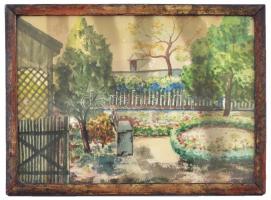 Jelzés nélkül: Falusi csendéletek. 2 db akvarell, 1 db tempera, 24x33 cm