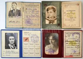 1929-51 Vegyes okmány tétel: 3db személyazonossági igazolvány+1db katonai igazolvány, különböző mére...