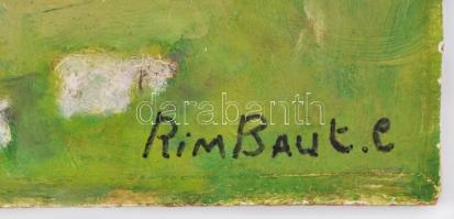 Rimbaut jelzéssel: Tavaszi virágzás. Olaj, farost, 28x39 cm