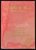 1932 Ulrich B. J. Budapest, árjegyzék finom fürdőszobaszerelvényekről, megviselt vászonkötésben