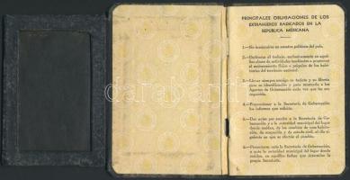 1951 Mexikói személyigazolvány, az első oldal hiányzik, 14x9cm