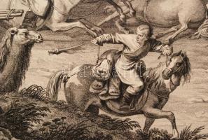 1769 Qianlong kínai császár győzelmeit megörökítő metszet-sorozat egy darabja. A nyugati régiók megh...