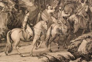 1769 Qianlong kínai császár győzelmeit megörökítő metszet-sorozat egy darabja. A nyugati régiók megh...