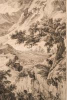 1769 Qianlong kínai császár győzelmeit megörökítő metszet-sorozat egy darabja. A nyugati régiók megh...