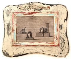 Vintage hangulatú képkeret, belső méret: 17x24 cm, külső: 39x43 cm