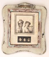 Vintage hangulatú képkeret, belső méret: 32x27 cm, külső: 52x44 cm