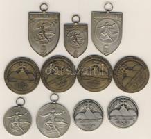 11db régi sportérem 1900-as évek elejétől az 1930-as évekig T:2 többségében,3