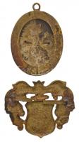 2db klf aranyozott fém medál és jelvény, egyik mezőgazdasági, másik egyházi témájú T:2-