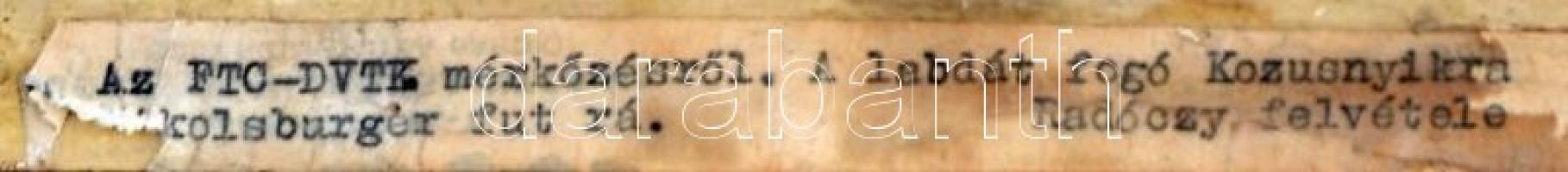 cca 1924-1925 FTC-DVTK mérkőzés, feliratozva, Radóczy felvétele, pecséttel jelzett (Nemzeti Sport Ki...