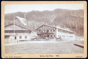 cca 1890 Dél-Tirol, Sesto / Sexten Bad Moos fürdő és fogadó eredeti fotó. Anton Grafl, Innsbruck. / South-Tirol, Sesto / Sexten restaurant and inn, original photo 16x11 cm