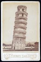 1898 Pisa, Ferde-torony, keményhátú fotó / 1898 Pisa, original photo 11x17 cm