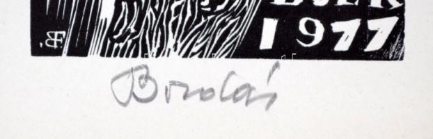 5 db ex libris: Dinnyés, Menyhárt, Toncz, Bordás (ceruzával jelzett), KB, klisék és fametszet, jelze...