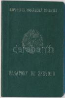 1993 Román, szocialista szolgálati útlevél, pp.:28, 14x9cm