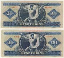 1962. 10Ft (2x) egymásutáni sorszámokkal T:I, 1969,1975. 10Ft T:I, 20Ft 1962,1965 (2x),1969 (3x) T:I...