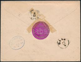 2 x 5kr on cover "PRESSBURG"  - "PÁPA" 2 x 5kr távolsági levélen, hátoldalon lev...