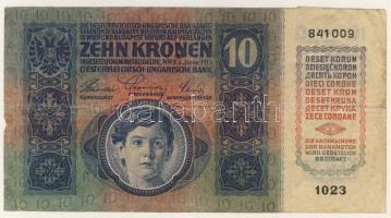 1915. 10K cseh ellenbélyeggel T:III/IV