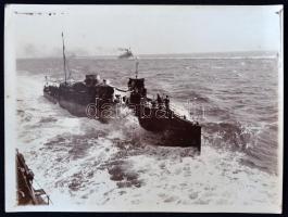 cca 1910 S.M.S. Alligator osztrák-magyar torpedónaszád fotója / cca 1910 S.M.S. Alligator Austro-Hungarian torpedoboot k.u.k. Kriegsmarine fotó 12x9 cm