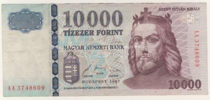1997. 10000Ft "Bodnár" alelnök aláírása eltérő! T:II